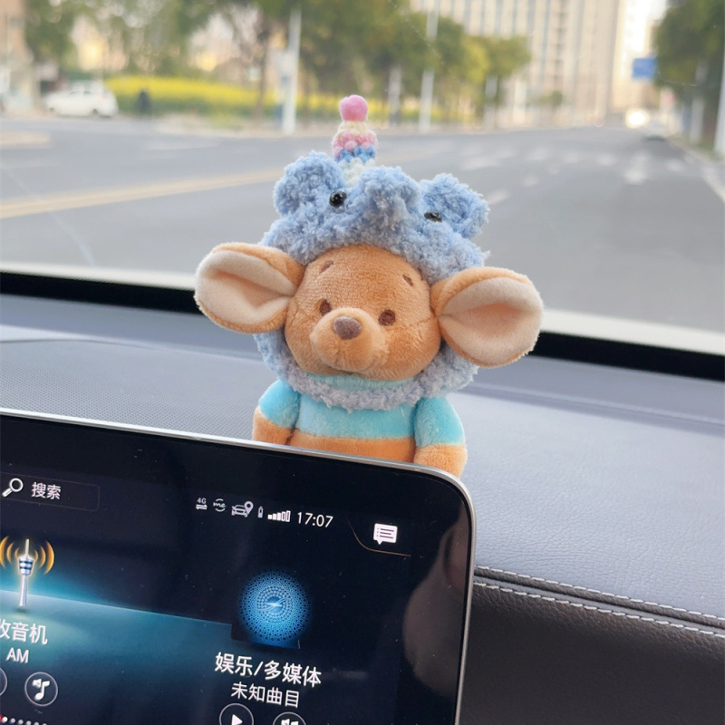 インターネット有名人漫画バックミラースクリーン装飾品クリエイティブかわいい子犬センターコンソール車の装飾インテリアアクセサリー女神|undefined