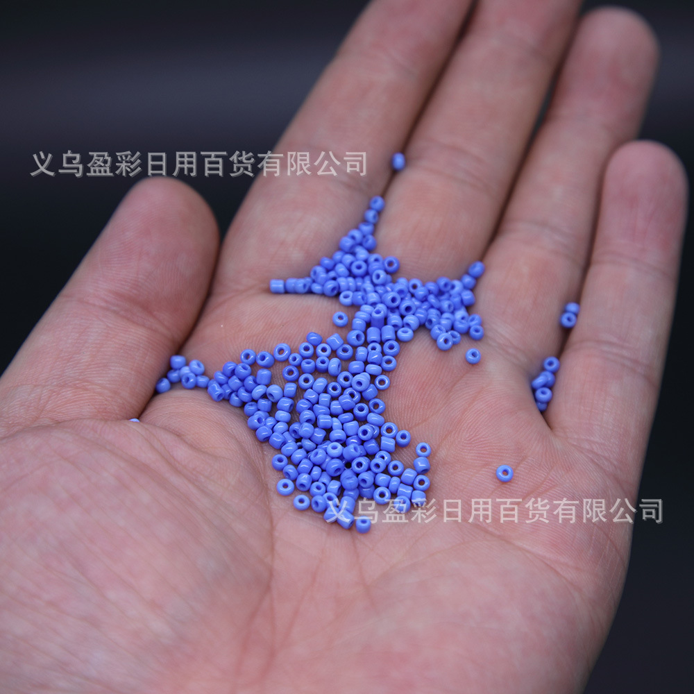 Blue imitation porcelain real beads in 2mm