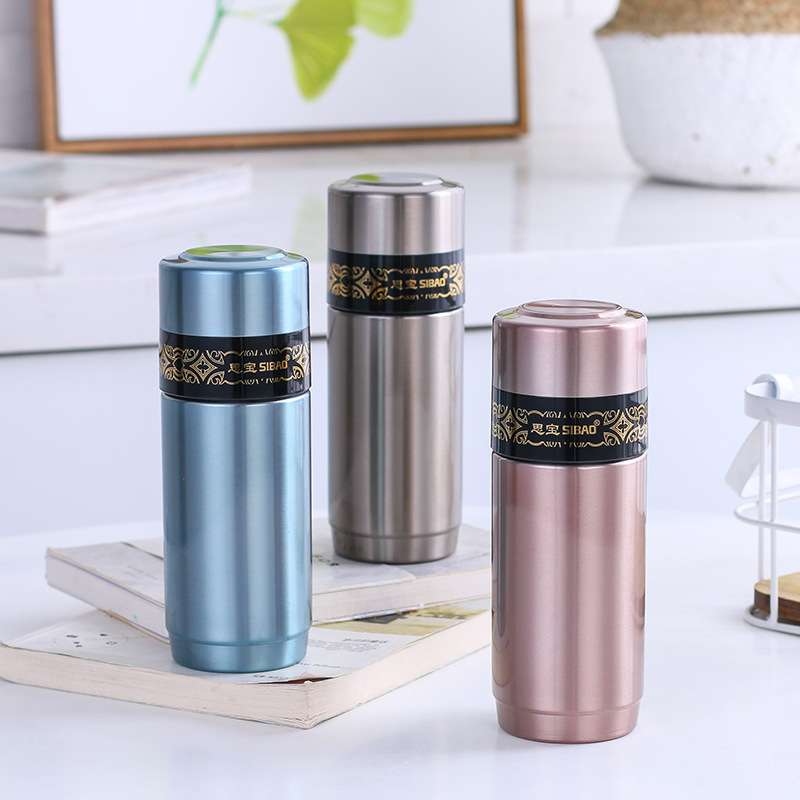 思宝思源S304不锈钢真空保温杯团购员工福利水杯车载高档泡茶水壶