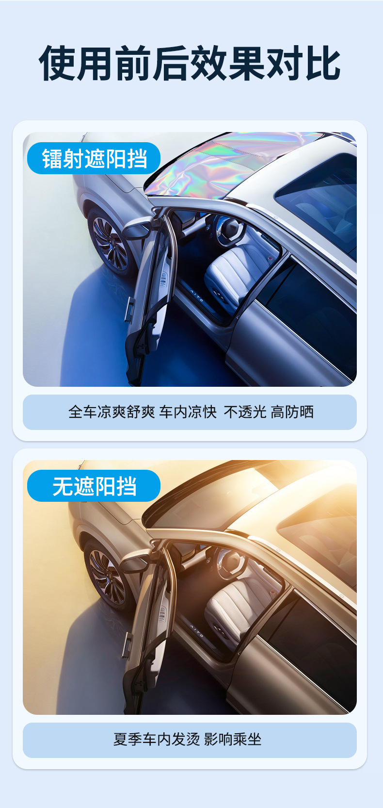 Suitable for Geely Galaxy L7/L6/E8 Car Sunshade Front Windshield Sun Protection Umbrella Sunshade Cover