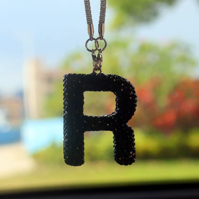 Car hanging Women - r-letter-car-pendant-black