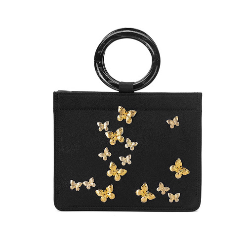Cannot be shipped on behalf of one piece. Exquisite metal butterfly handbag. Chinese style cheongsam banquet Hanfu handbag.