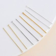 18K镀真金保色T字针手工DIY串珠针耳饰项链手链饰品配件材料批发