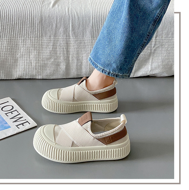 2024 Printemps/Été Nouvelles chaussures blanches à grosse tête avec semelle Matsuke, chaussures de planche polyvalentes pour étudiants, sports et loisirs, style Instagram_voghion.com