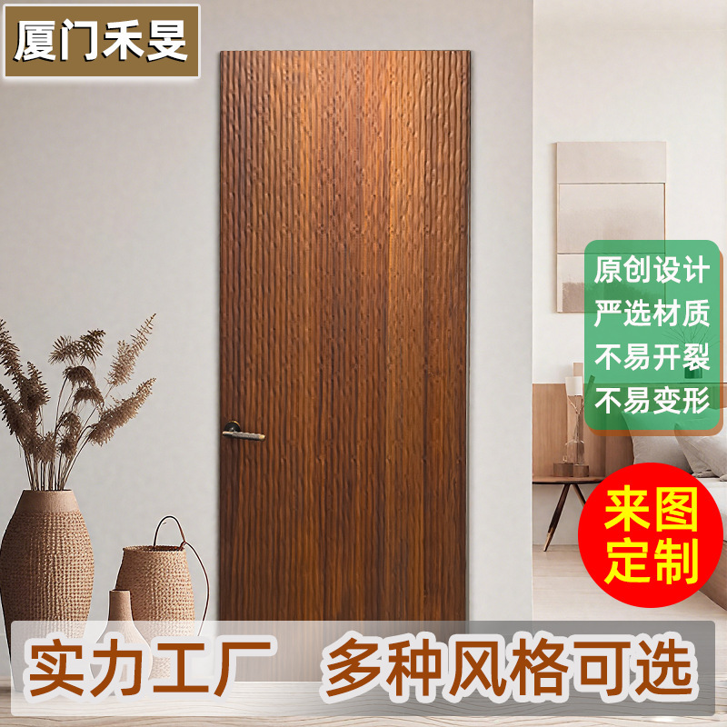 Carved Solid Wood Door Panels, Natural Wood Decorative Panels, Multi-Layer Entry Door Flat Door Panels, Wholesale Wear-Resistant Wood Grain Panels