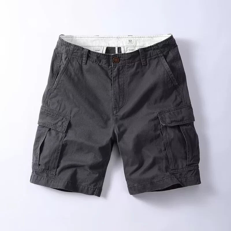 Хлопковые шорты, износостойкие и дышащие, свободный крой, карманы, M–3XL