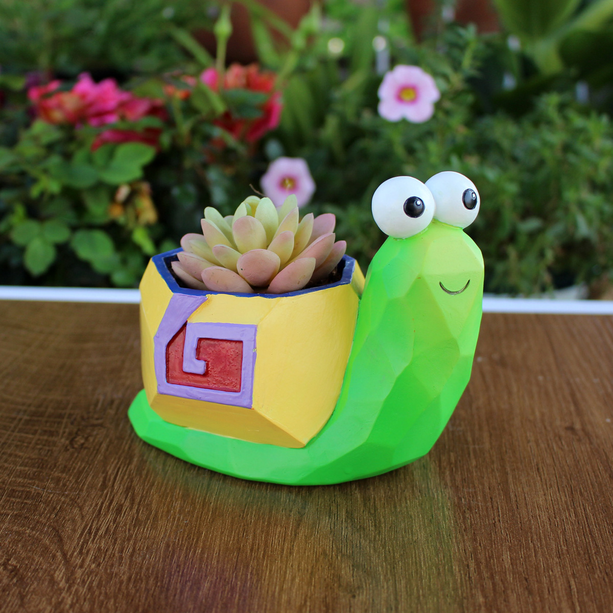  New Products Resin Snail Shape Small Flower Pot Green Plant Animal Shape Fleshy Container Decoration Kindergarten Decoration