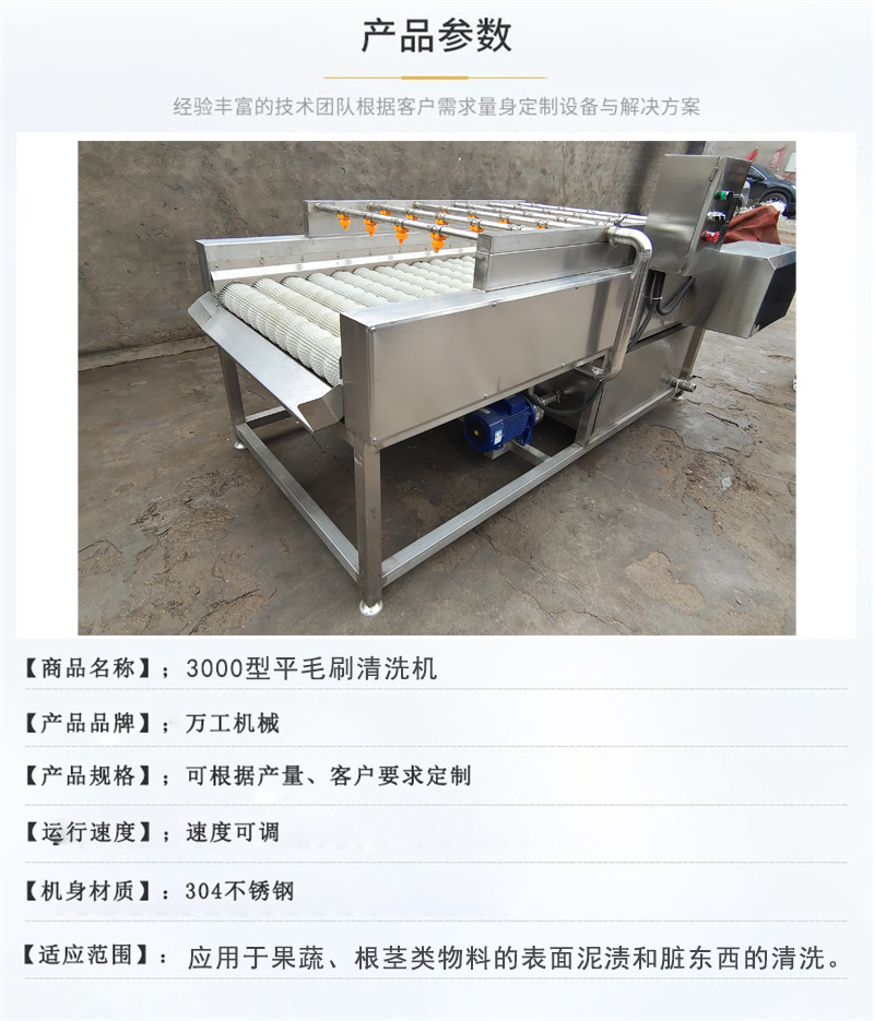 平毛刷清洗机