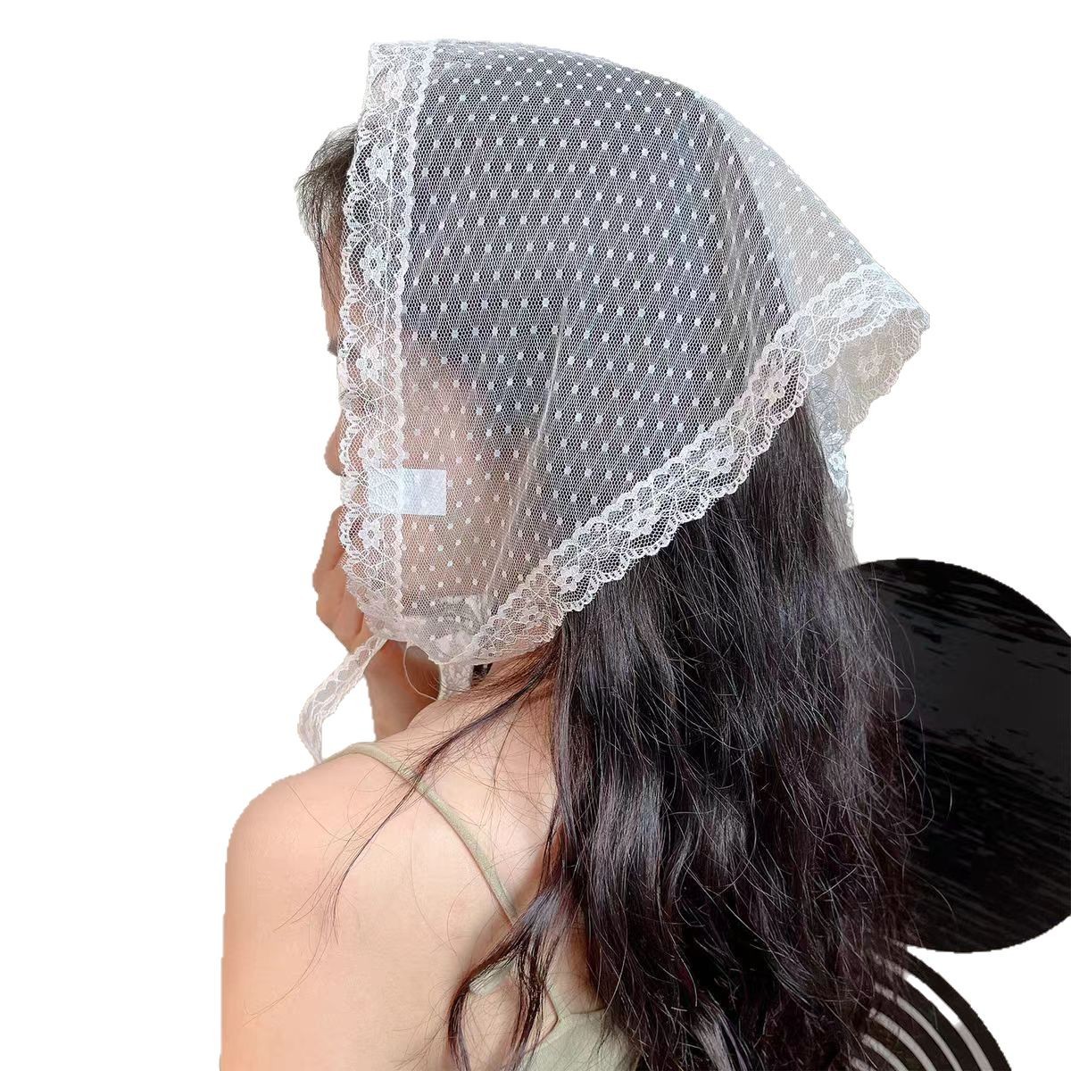 Lace tie turbanes dulces jeans accesorios de combinación