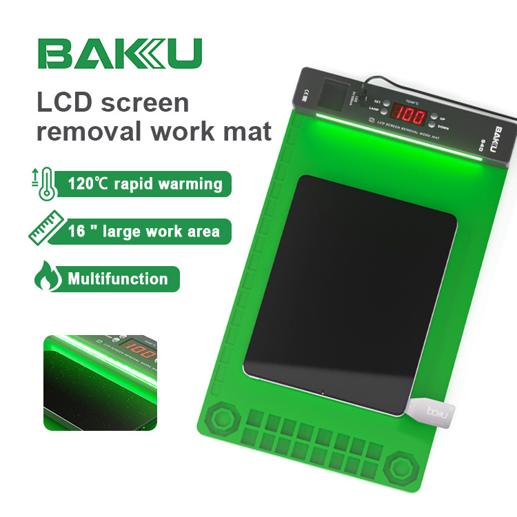 BK-940手机平板LCD屏幕拆屏宝多功能维修加热台硅胶工作垫