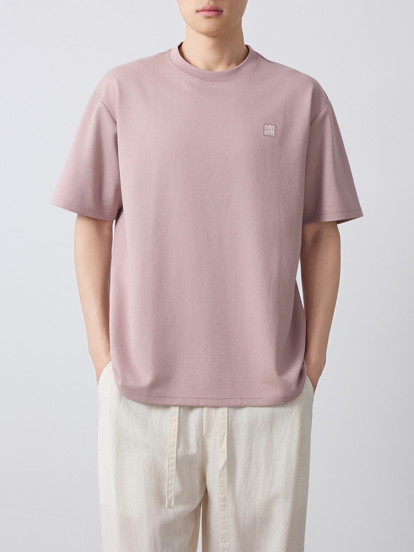 Áo thun nam cổ tròn cotton dày 210g thấm hút tốt — đen