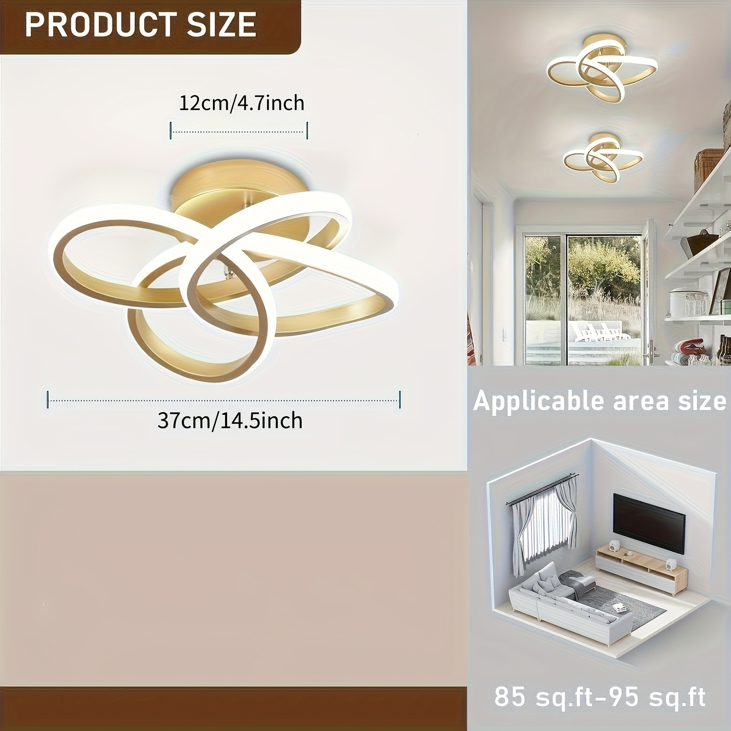 Transfronterizo Amazonas sala de estar lámpara de techo dormitorio lámpara de pasillo LED luz de atmósfera moderna simple lámpara Zhongshan al por mayor image 12