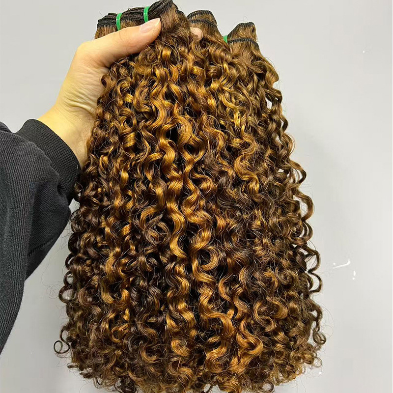 Super Double Drawn Pixie Curls 真人发发帘human hair Bundles|undefined