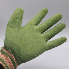Latex foam tire rubber non-slip wear-resistant dipped gloves for construction sites labor protection gloves wholesale