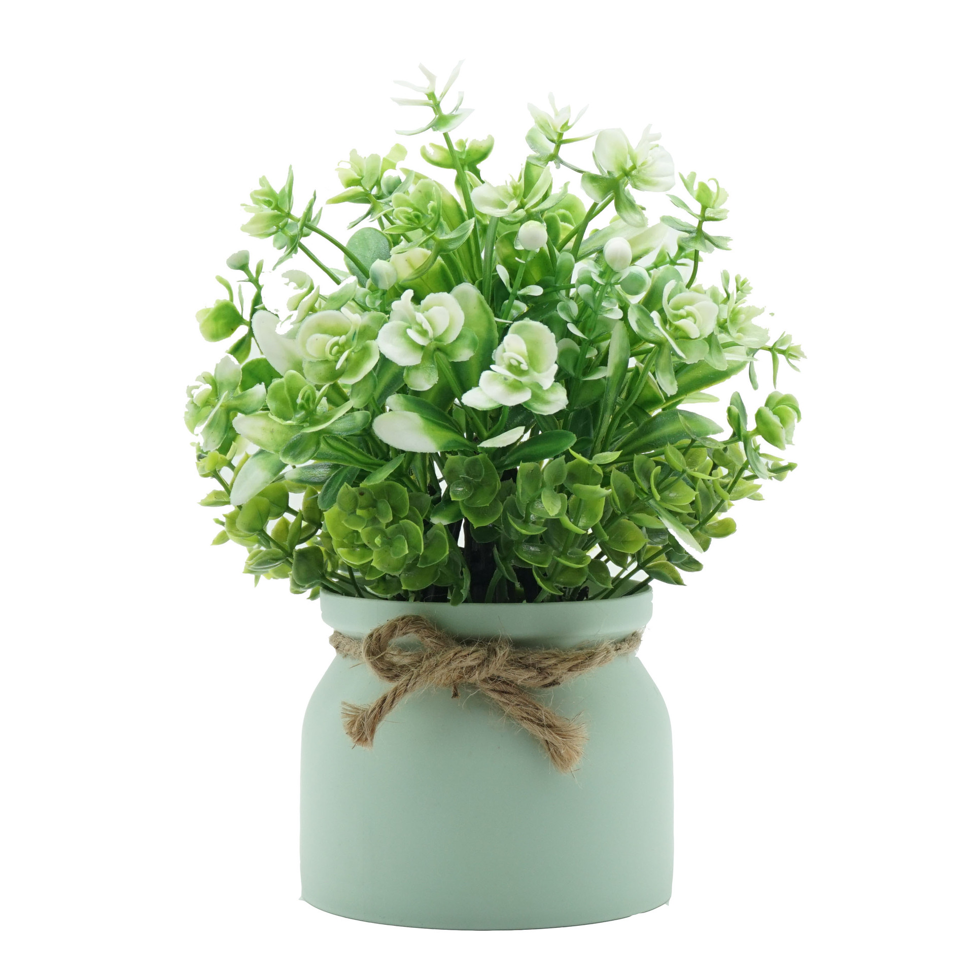 Amazon Venta caliente transfronteriza especial flor artificial bonsai cuerda de cáñamo cuenca decoración de escritorio decoración de la flor de plástico al por mayor