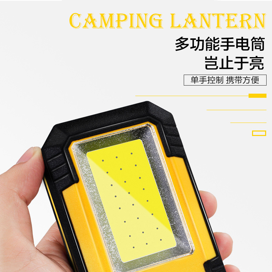 Nuevo banco de energía móvil soporte COB luz de trabajo súper brillante luz de Mantenimiento de Iluminación portátil Luz de camping