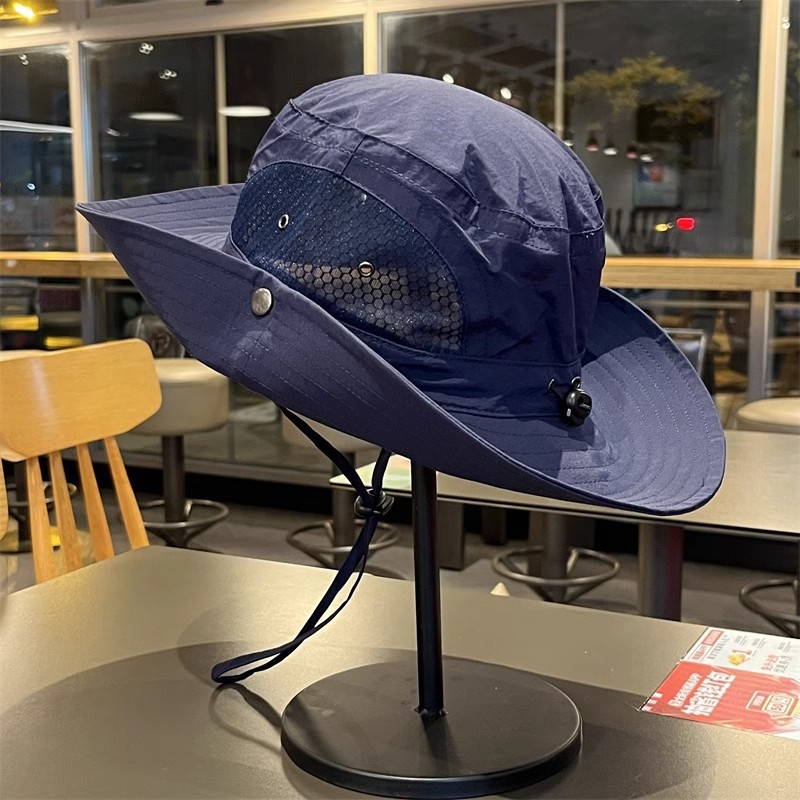 Protection Fisherman For Women, Summer Outdoor Hiking Sunshade Fishing Camping Western Breathable Denim Sun Hat_voghion.com