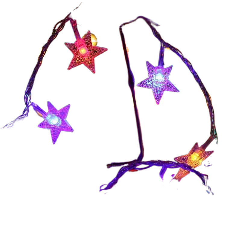 Lámpara de estrella LED, luz roja, luz roja, luz de cadena, luz de noche, corazón de niña, decoración de dormitorio, luz colgante, luz de Año Nuevo