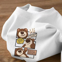 純棉男童短袖純棉夏季韓版新款兒童寬鬆中小童卡通洋氣印花半袖T