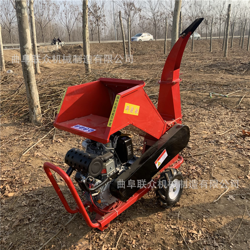 园林果树枝条打碎机 干湿木材条剁碎机 自进料残枝粉碎机价格
