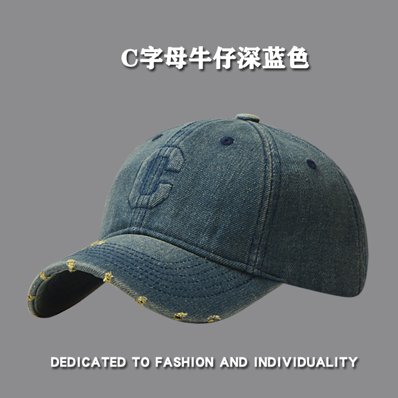 Cuatro estaciones de sombreros de béisbol de vaqueros suaves, sombreros retro lavados con agua, sombreros de cara, sombreros casuales, sombreros de boca de pato.