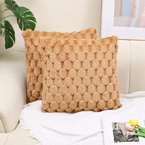 Best-selling style modern fashionable simple style tortoiseshell pattern short rabbit fur embroidered cushion cover