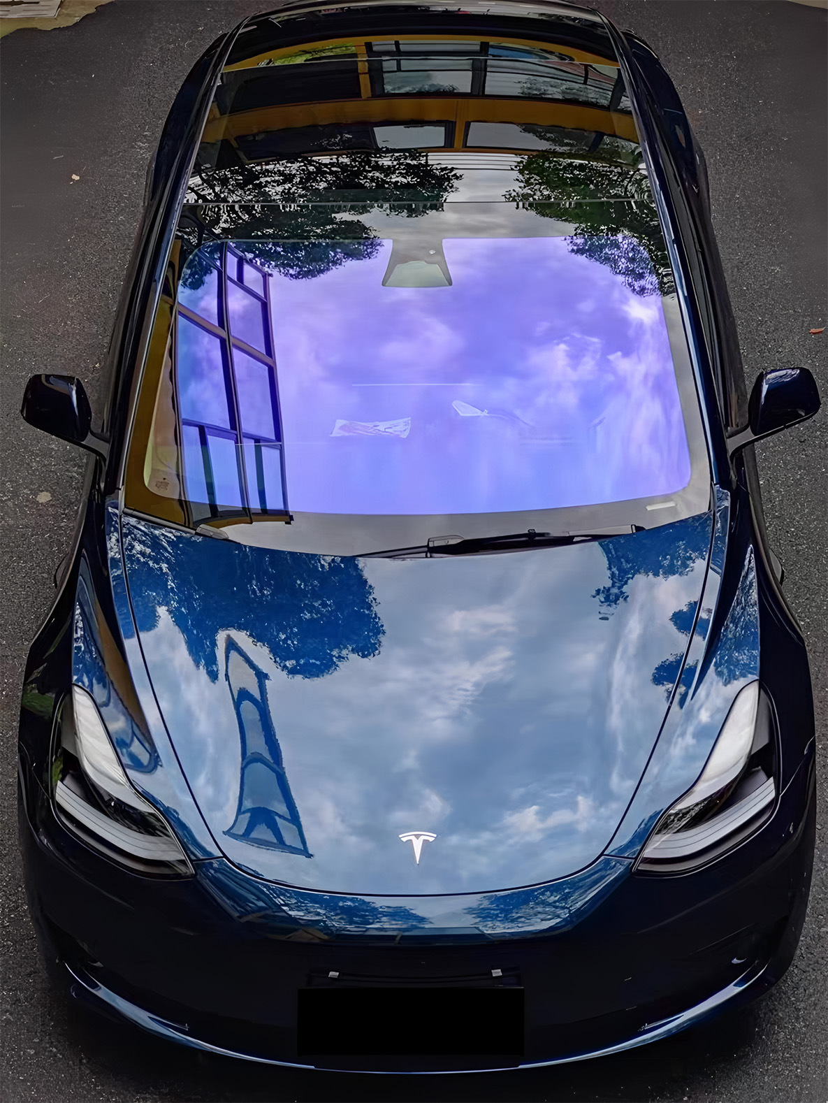 Rose Ghost Car Window Film Sunscreen Colorful Purple Heat Insulation Film Solar Film Front Windshield Optical Film