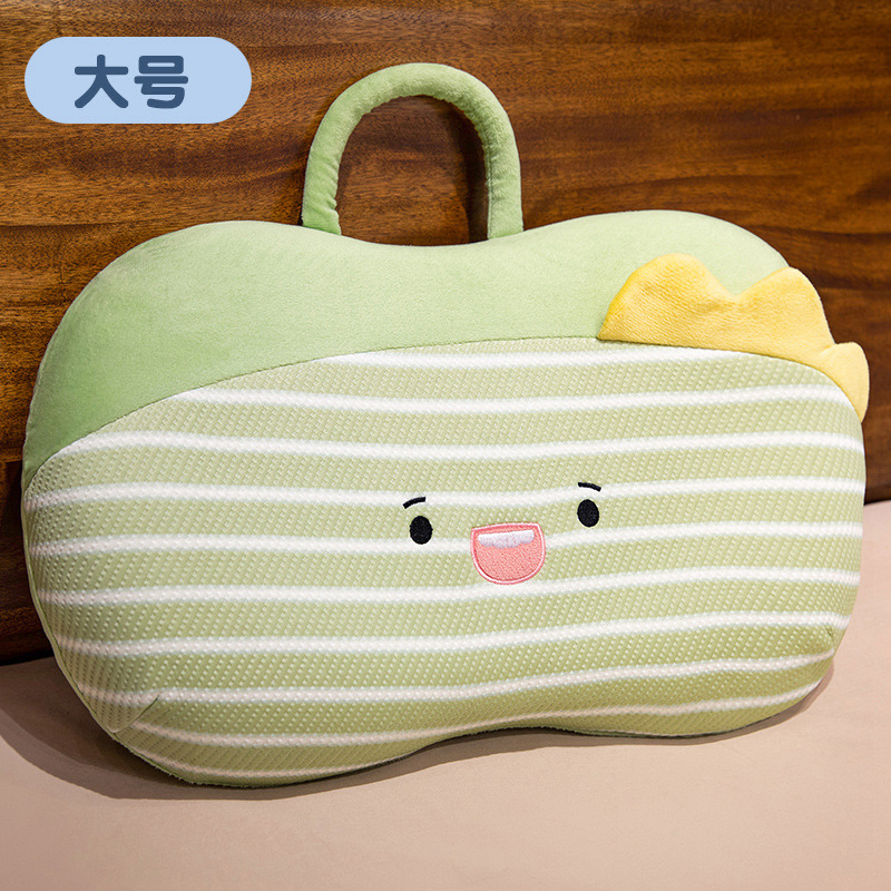 Almohada de Memoria para Siesta de Oficina en Seda de Hielo Desmontable y Lavable