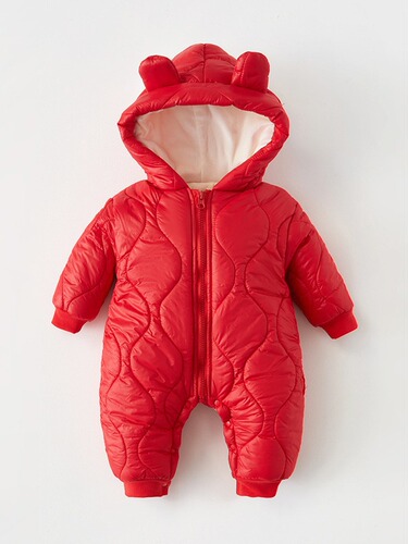 Baby Bodysuit for Autumn and Winter, Cotton Padded Outwear, Cute and Stylish Baby Winter Gear, Suitable for Outdoor Carrying