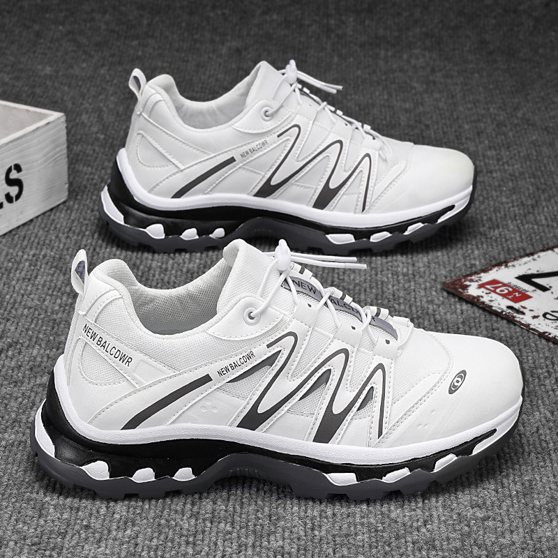 Zapatos de hombre 2025 nuevos zapatos deportivos casuales de suela gruesa transpirable de primavera zapatos de senderismo antideslizantes de viaje al aire libre para hombres