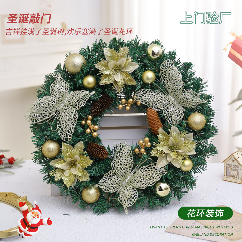 Amazon para Navidad guirnalda decoraciones hogar estilo europeo y americano decoraciones de Navidad guirnalda