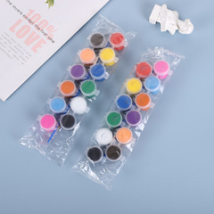 Children's acrylic paint 12-color set, 6-in-1, kindergarten student art painting and doodle DIY plaster paint sticks