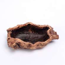 跨境电商创意水泥根雕木桩树根木头多肉花盆厂家批发直销居家摆饰