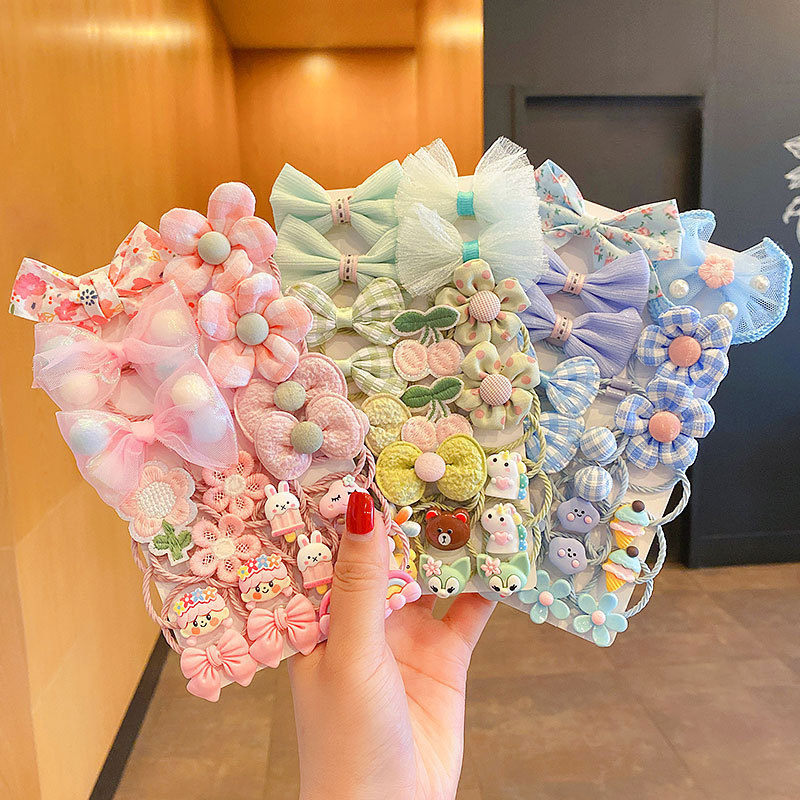 儿童皮筋不伤发宝宝扎头绳蝴蝶结头饰女孩发绳橡皮筋发圈女童发饰|undefined