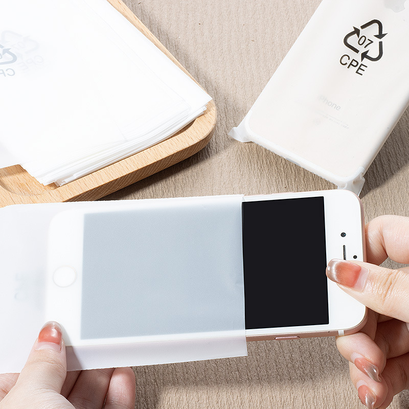 スポット cpe つや消しフラットポケット肥厚包装半透明プラスチック包装袋携帯電話ケースデータケーブル自己粘着袋|undefined