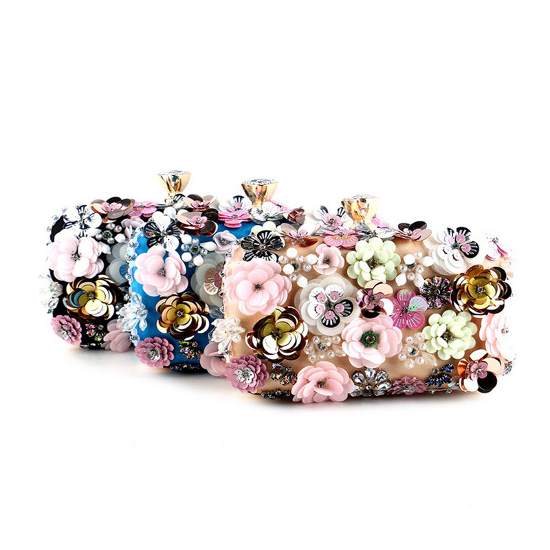 Borsa da sera da donna con paillettes fatte a mano e fiori, nuova moda per la cena, 2023_voghion.com