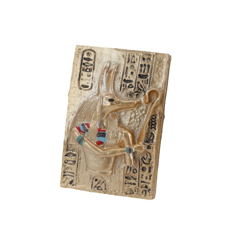 (2개) 국경 간 이집트 냉장고 자석 3 차원 페인트 고양이 신 수지 냉장고 마그네틱 스티커 외국 관광 명소 기념 선물