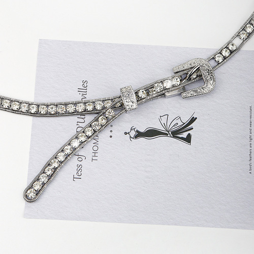 Waist chain women's rhinestone chain sparkling carved belt buckle personalized hip-hop body chain gold beach versatile accessories