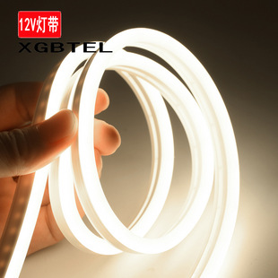 LED silicone light strip 12v flexible neon light strip waterproof soft strip shape embedded line light bending