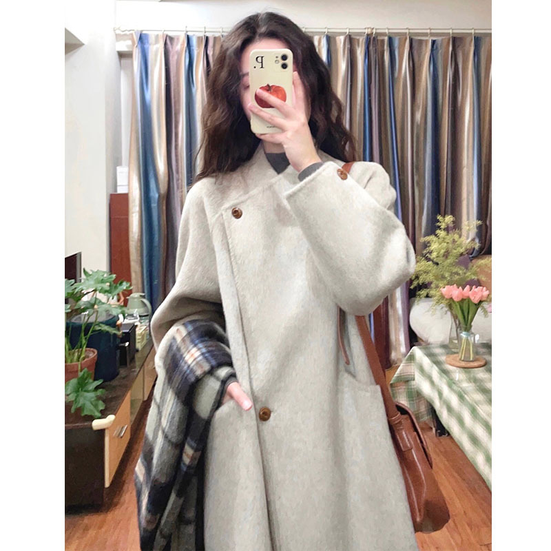 Winter long woolen coat