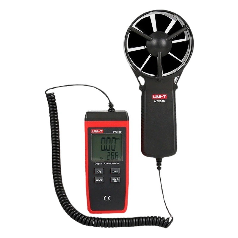 Анемометр с разделением Uweal UT363S Высокоточный анемометр с объемом воздуха и температурой ветра Цифровой Анемометр