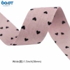 Pink love heart* Width 3.8cm*1 meter/portion (take multiple copies continuously without cutting, break according to the length of the fabric)