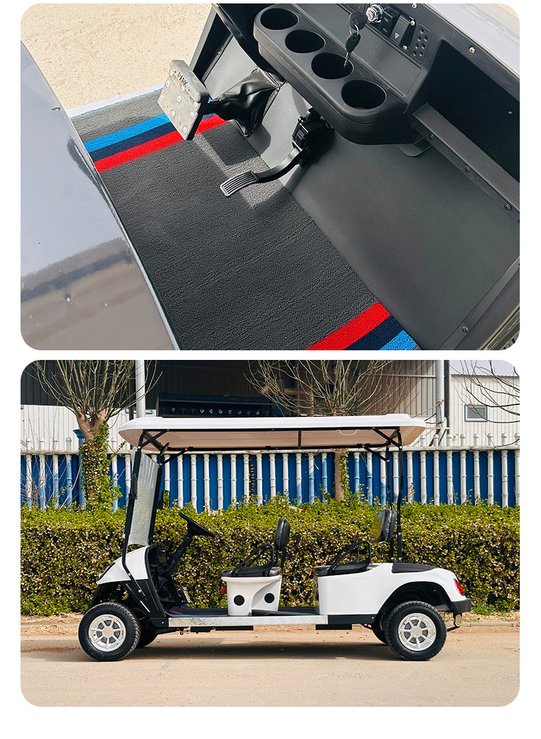 Golf Cart Sightseeing Car Hotel Reception Shuttle Campus Airport Shuttle Tourist Attraction Electric Sightseeing Car