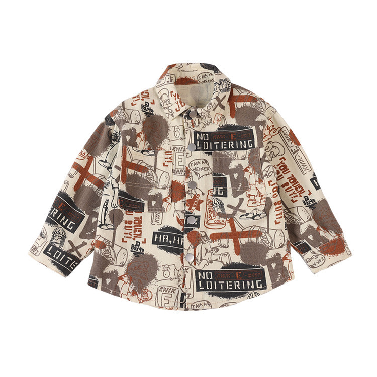 7567 camisas para niños modelos de primavera y otoño 2025 nuevos abrigos de primavera para niños ropa de estilo occidental para niños camisas delgadas