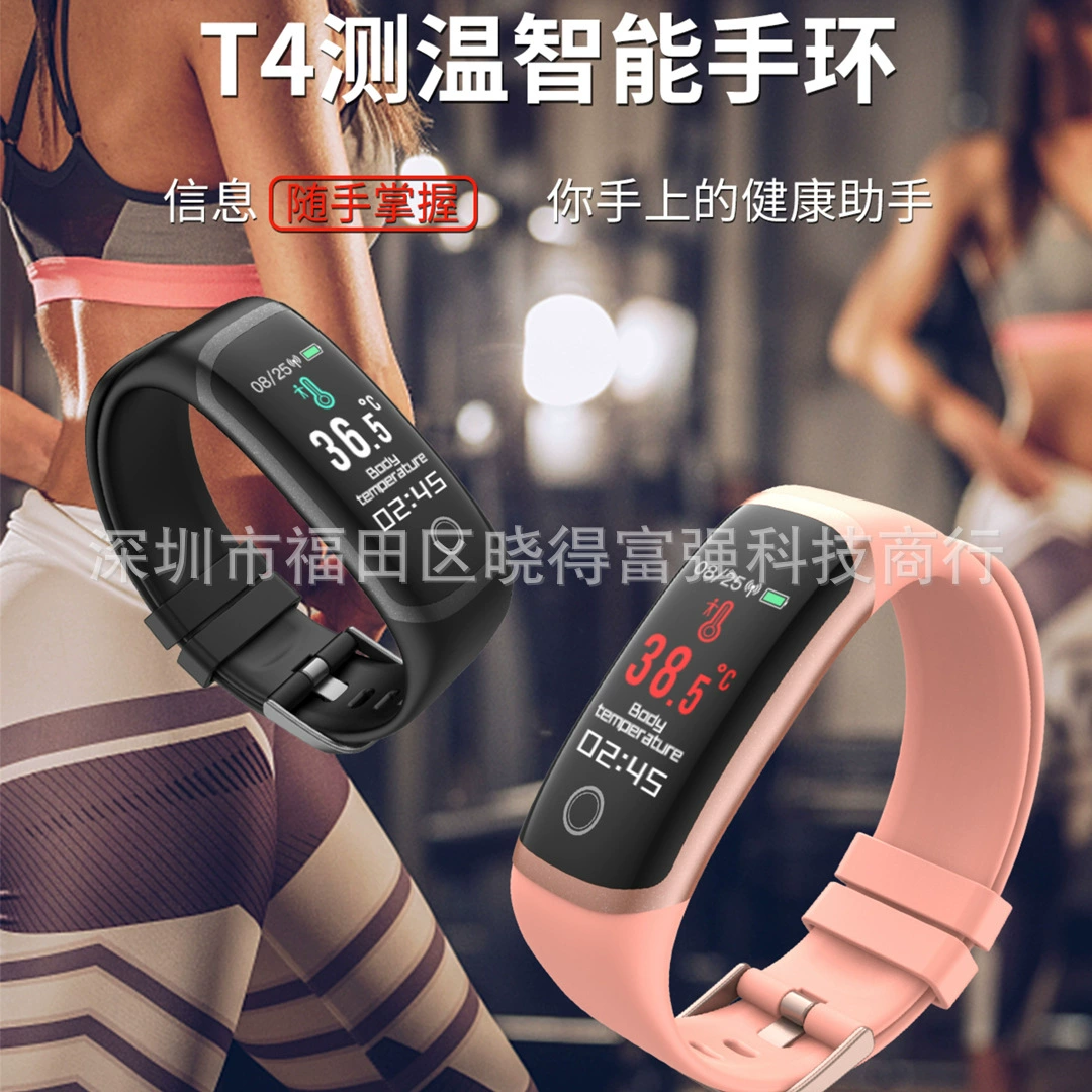 T4 Smart спортивная рукояти через Bluetooth истинное тепло часы кардиодатчик давление крови метр шаг информация напоминает многоязычный язык