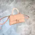 Crocodile pattern frosted pink buckle