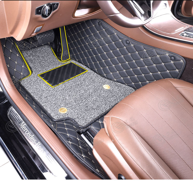 Cross-Border Double-Layer Silk Loop Full-Coverage Leather Floor Mats, Car Floor Mats Direct from the Source Factory, Dropshipping Available