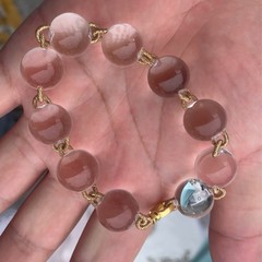 超仙千千晚星千金优雅白水晶牛鼻孔私人手串微胖女生