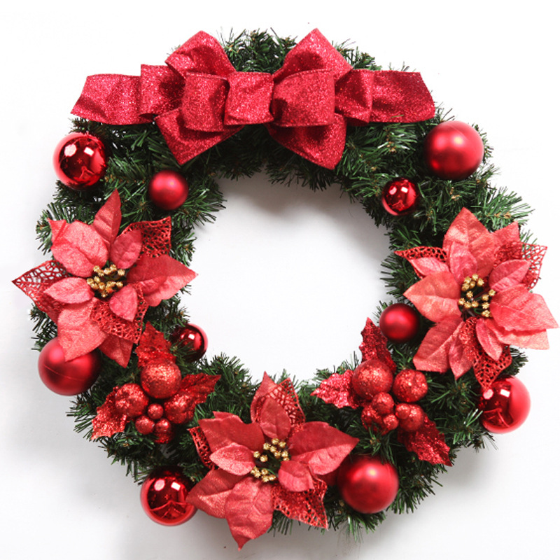 Decoraciones de navidad 50CM guirnalda de navidad decoración de la ventana colgante de navidad de oro decoración al por mayor transfronteriza