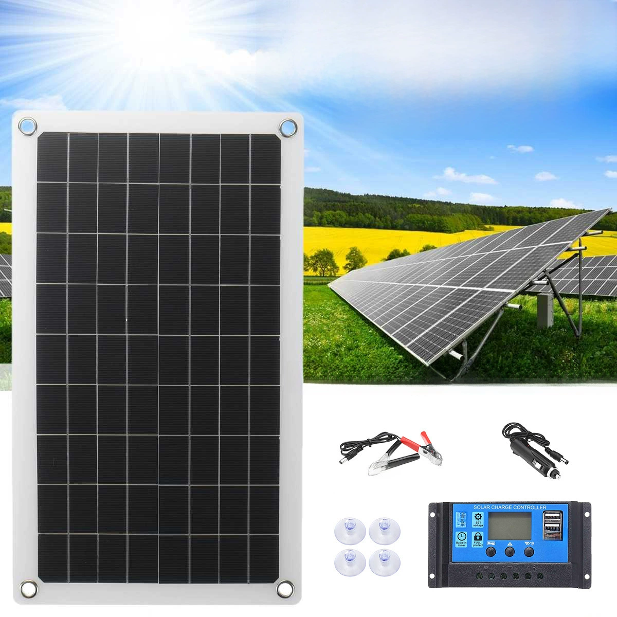 (Cross-border trading), photovoltaic street lamp solar-powered, controller, wheel, 10W, 12v